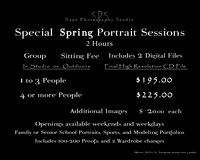 Portrait Price List 16x20  2014 12 15