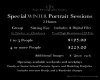 Portrait Price List 16x20  2014 12 15