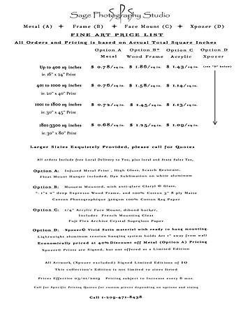 Fine Art Pricing