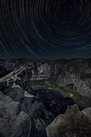 Glacier Point Full Moon with Yosemite Falls Moonbow  40" x 60"